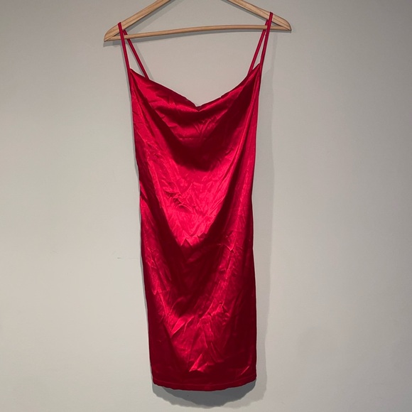 SHEIN Red Satin Dress Women’s size Small - Picture 1 of 3